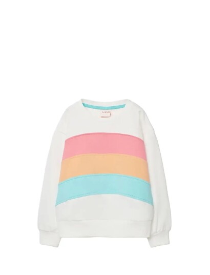 Boboli Fleece Sweatshirt With Stripes For Girl  Bci Multi/patterned 92