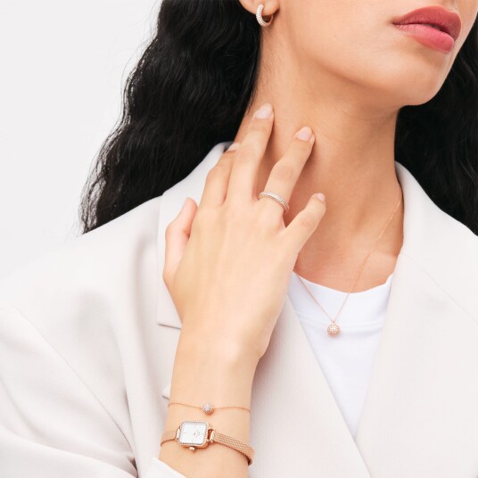 Daniel Wellington DW Watch Quadro Mini Lumine Bezel Rose Gold 15.4x18.2mm Daniel Wellington DW Watch Quadro Mini Lumine Bezel Rose Gold 15.4x18.2mm