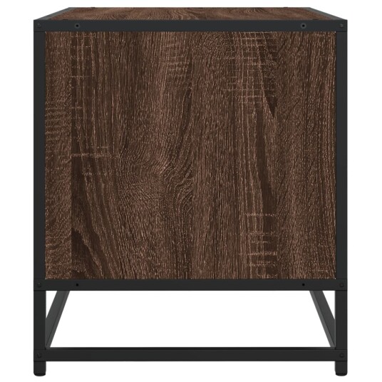  TV-benk brun eik 91x40x46 cm konstruert tre og metall 8721102839474