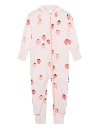 Geggamoja Bamboo Two Way Zip Pyjamas   Pink   50/56