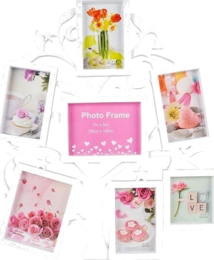 Fandy Gallery fotoramme hvit for 7 bilder