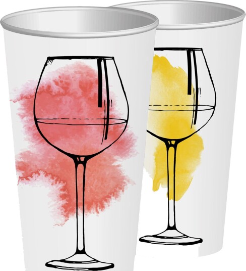Hedlundgruppen Pappkopper med Vinglass 8-pakning 56388901