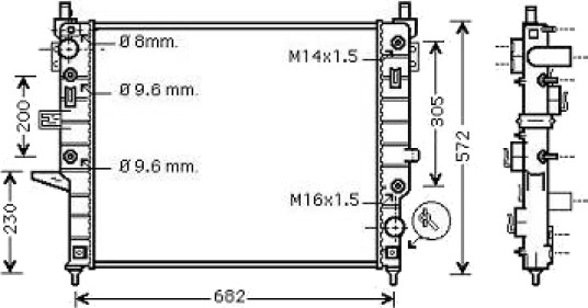 DIEDERICHS DCM2382 Radiator motorkjøling