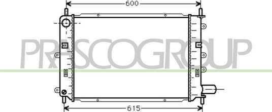 PRASCO FD024R005 Radiator motorkjøling PRASCO FD024R005 Radiator motorkjøling