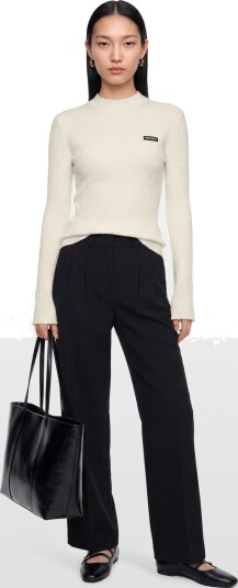 ROTATE Cable Tight Highneck Cream XS