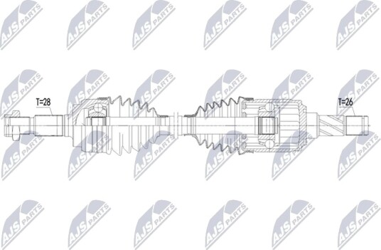 NTY NPW LR 053 Drivaksel