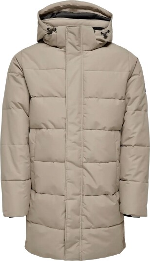 ONLY & SONS Onscarl Life Long Quilted Coat Otw Noos Beige S ONLY & SONS Onscarl Life Long Quilted Coat Otw Noos Beige S