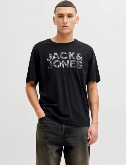 Jack & Jones Jjejeff Logo Tee Ss Sn Black XS