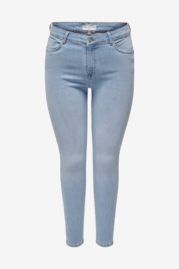 Only Carmakoma - Jeans carPower Mid Push UP SK Dnm - Blå