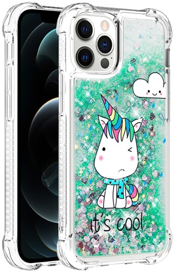 Trolsk Mobildeksel med Flytende Glitter It's Cool (iPhone 12/12 Pro)