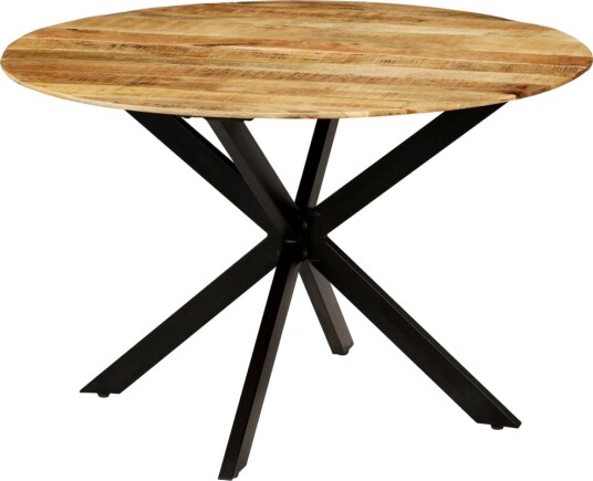 vidaXL Spisebord heltre mango og stål 120x77 cm