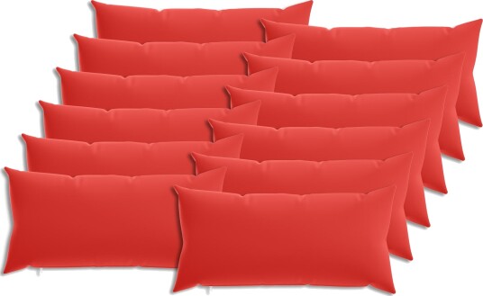 vidaXL Putetrekk 12 pcs HEERLEN Rød 40 x 80 cm Polyester