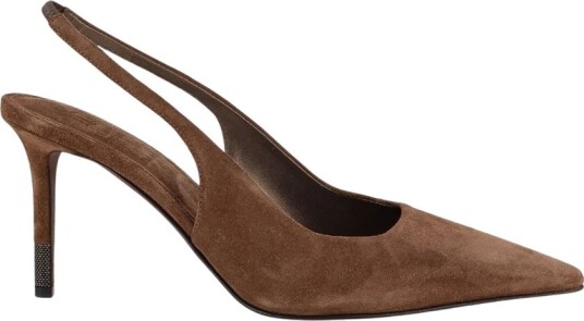 Brunello Cucinelli, Dame, Sko, Brun, 38 1/2 EU,