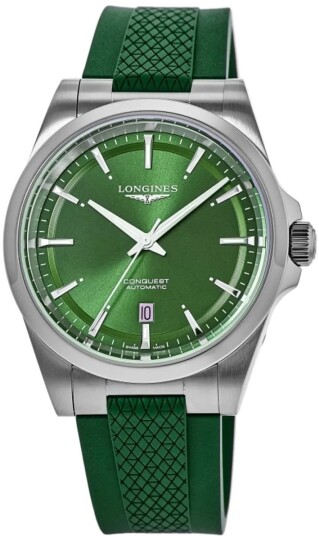 Longines Herreklokke L3.830.4.02.9 Conquest Grønn/Gummi Ø41 mm