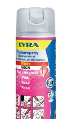 Lyra Markeringsspray Pink - 500 Ml. (4180) - Un 1950 Aerosoler, Brandfarlige 2.1.
