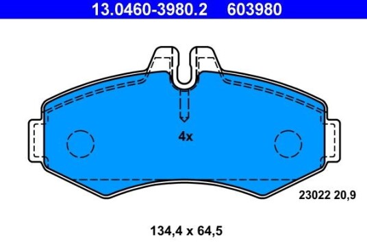 Bremseklosser ATE 13.0460 3980.2