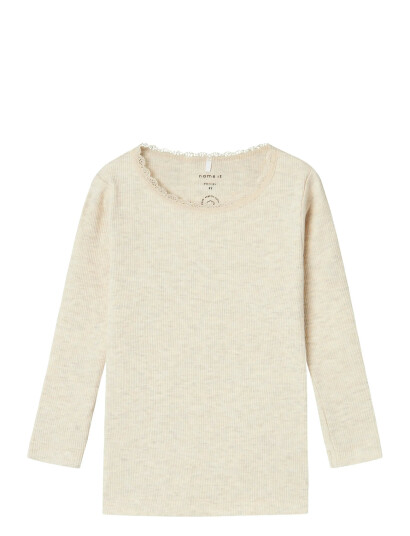 name it Nmfkab Ls Top Noos - Cream - 122-128