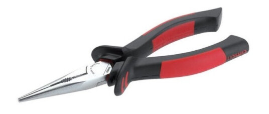 Cimco 10 0214, Nesetang, Sjokkresistent, Pu Plastikk, Stål, Plast, Sort, Rød, 16 Cm