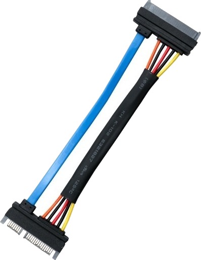 Eletra SATA 7+15P 15Cm skjøteledning Flat blå