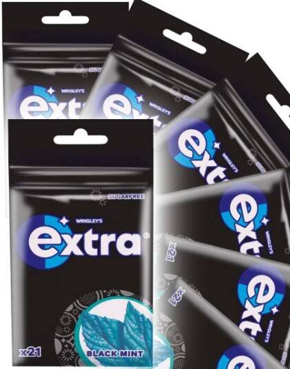 30 stk Extra Black Mint 29g Selvlukkende pose Hel Eske
