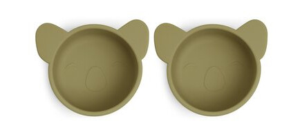 nuuroo Pink Koala snackskåler i 2 deler - Olive Green