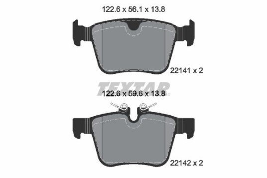 Bremseklosser TEXTAR 2214103 Bremseklosser TEXTAR 2214103