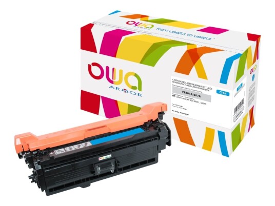 Owa - Cyan - Kompatibel - Gjenfabrikert - Tonerpatron Alternativ For: Hp Ce401a - For Hp Color Laserjet Enterprise Mfp M575  Laserjet Enterprise Flow Mfp M575