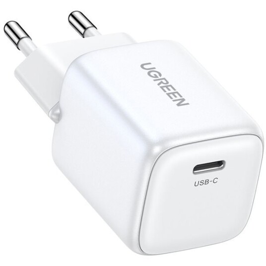 Ugreen Nexode Mini Hurtiglader 20W PD GaN Teknologi - Hvit Ugreen Nexode Mini Hurtiglader 20W PD GaN Teknologi - Hvit