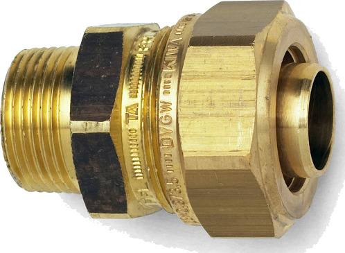 Pex-adapternippel, 3/4" x 25 mm, PN 6
