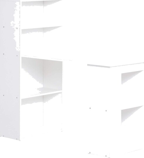 Hvit Databord med hylle 120x55x120 cm