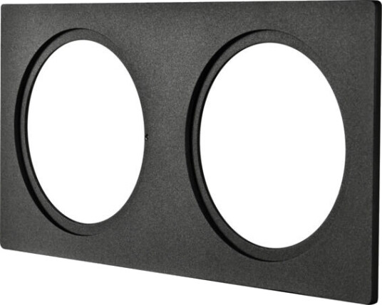 Namron Alfa downlightramme firkant dobbel matt sort - 3220217
