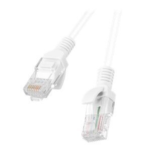 Lanberg Koblingskabel Rj-45 Hann Til Rj-45 Hann 25 Cm 5.4 Mm Utp Cat 6 Flertrådet Uten Hindringer Formstøpt Hvit Ral 9010