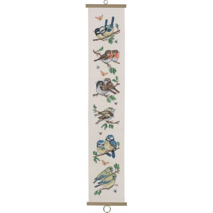 Permin Broderisett Aida Klokkestreng Fugler 16x88cm