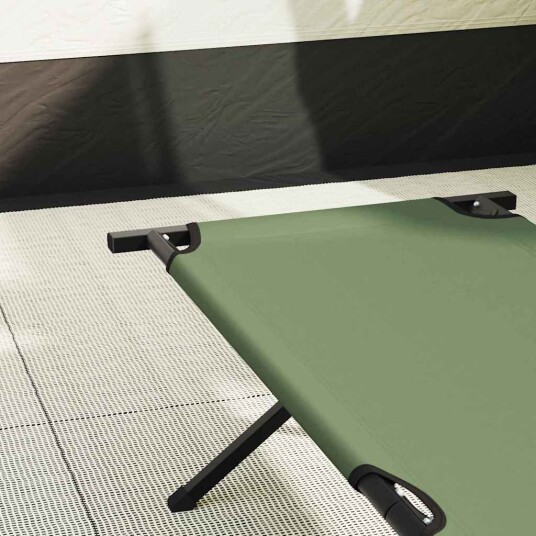 Sammenleggbar camping seng 2 pcs grønn 210 x 80 x 46 cm