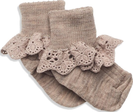 mp Denmark Lea Socks Lace LIGHT BROWN MELANGE 15/16