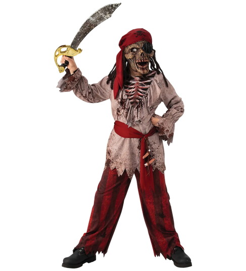 Rubies Kostymer Zombiepirat 5 6 år 110 116 Kostymer Beige Rød