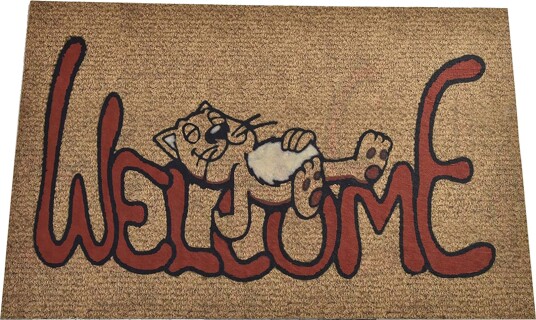 Dørmatte Welcome Cat - Flerfarget