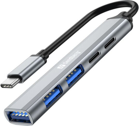 Sandberg USB-C Multi-USB Hub USB-hub - 5 porter - Slv