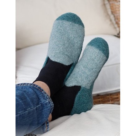Good Morning Slippers by DROPS Design Tøfler Strikkeoppskrift str 35 37 44 46