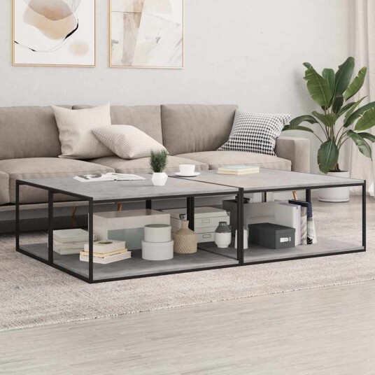 vidaXL Hylleplater 8 stk betonggrå 80x50x1,5 cm konstruert tre