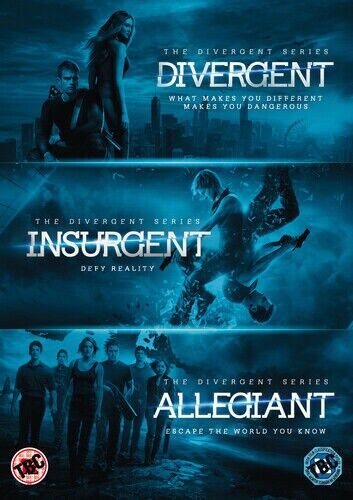 Divergent/Insurgent/Allegiant DVD 2016 Shailene Woodley, Burger DIR cert 12 Englist Brand New Divergent/Insurgent/Allegiant DVD 2016 Shailene Woodley, Burger DIR cert 12 Englist Brand New