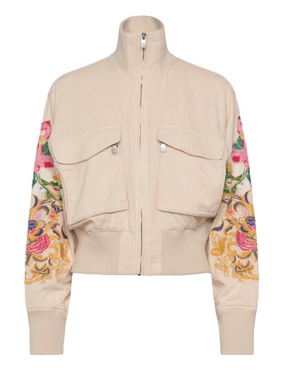Desigual Woman Woven Jacket Cream M Desigual Woman Woven Jacket Cream M