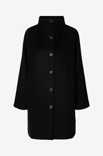 Selected Femme Ullkåpe slfVinni Wool Blend Svart Selected Femme Ullkåpe slfVinni Wool Blend Svart