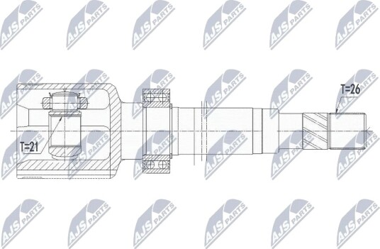 Nty Drivknute drivaksel NTY NPW RE 119