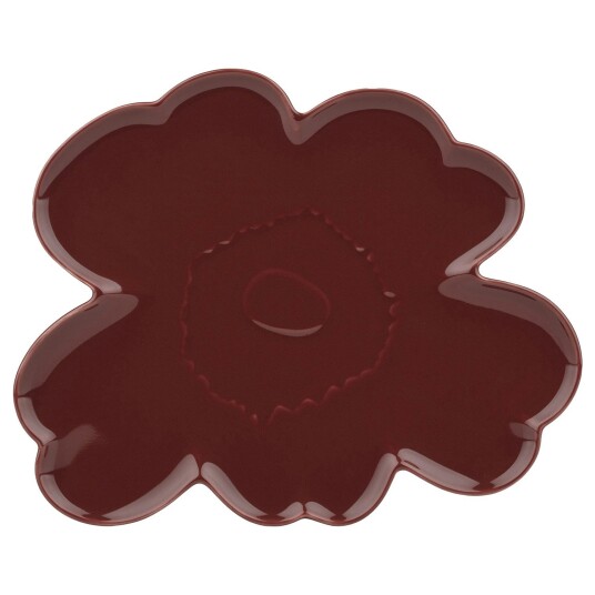 Marimekko Unikko Shape Tallerken 32 cm Vinrød Marimekko Unikko Shape Tallerken 32 cm Vinrød
