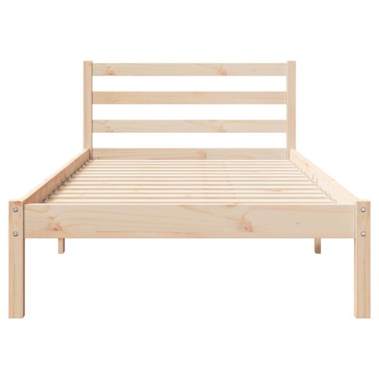 Seng med Hodegavl 90x220 cm Solid Furutre
