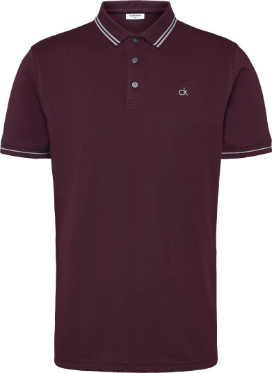 Calvin Klein Golf Archer Pique Polo Burgundy S