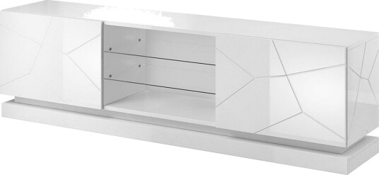 Qiu TV Benk 40x200 cm Hvit/Høyglans