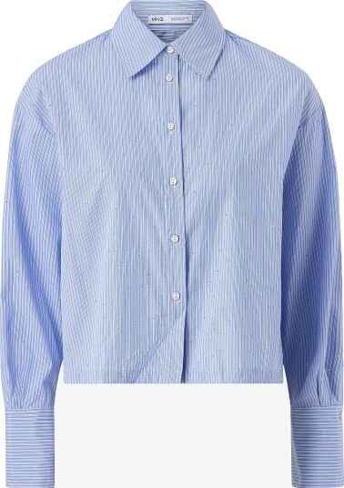 Mango Skjorte Shirt Shinny Blå