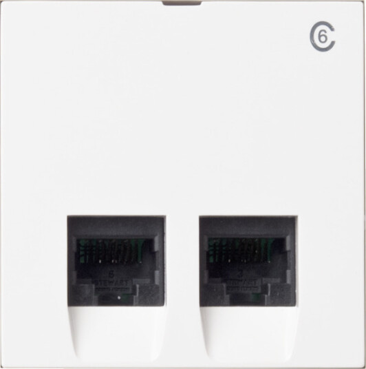 ELKO Plus modularuttak 2xRJ45 KAT6 UTP innfelt PH ELKO Plus modularuttak 2xRJ45 KAT6 UTP innfelt PH